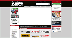 Desktop Screenshot of electricgeneratordepot.com
